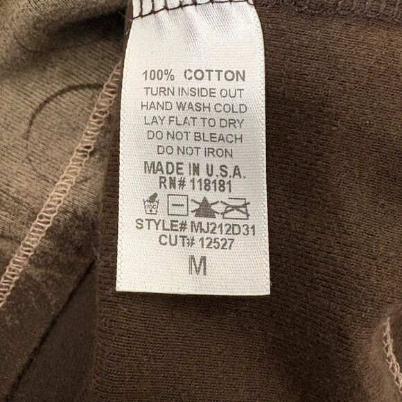 Blue Canyon Women’s Henley Tee Size Medium Brown Y2K Fairycore Earthy - Picture 8 of 8